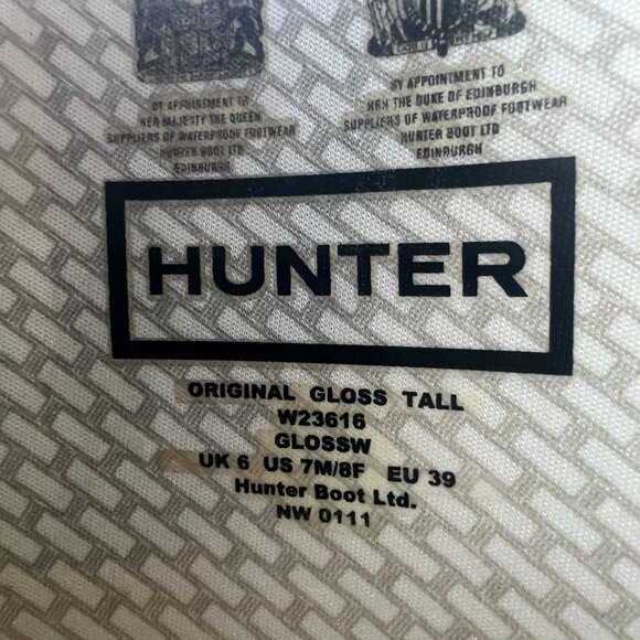 Hunter Original Gloss Tall Black Rain Boots – Size 7 (US) - Picture 8 of 10
